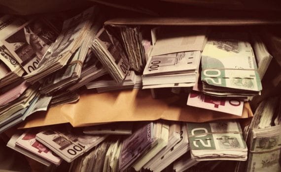 Stacks of money
