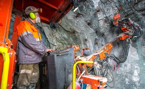 Man working in mine