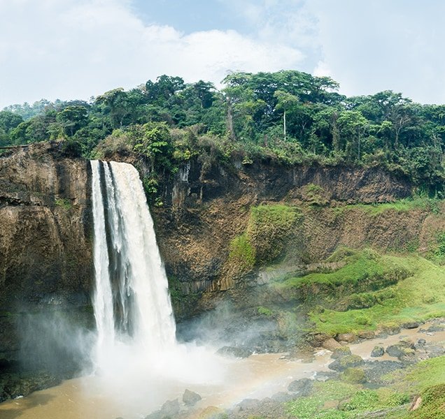 Ekom-Nkam Waterfalls, Melong, Cameroon