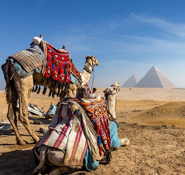 View of pyramids