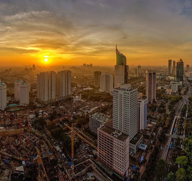 Jakarta Cityscape at sunset